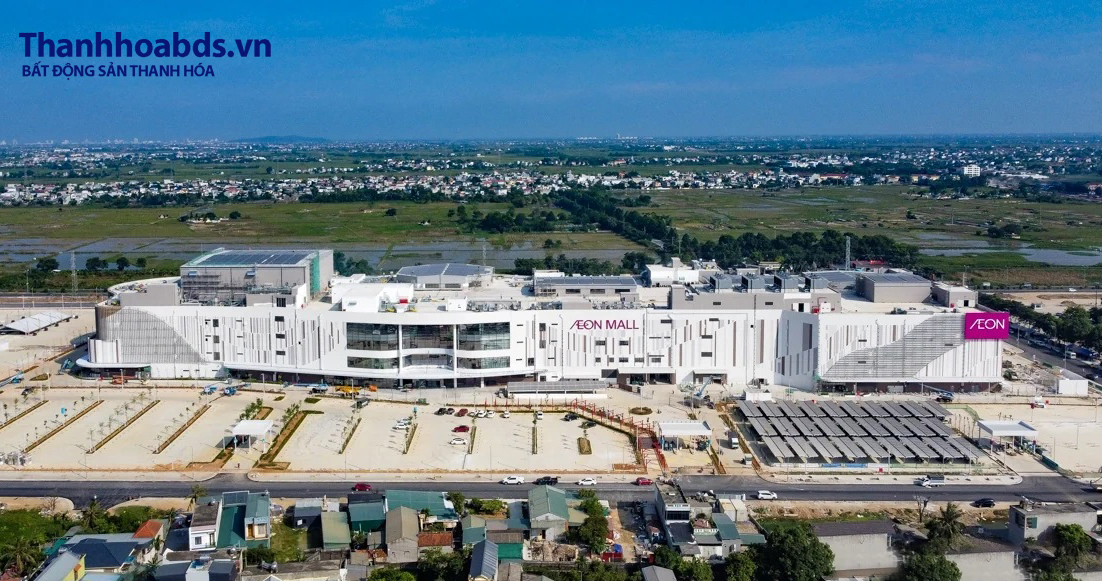 AEON MALL Thanh Hóa rộng 10,5 ha với tổng vốn hơn 4.100 tỷ đồng đã hoàn thiện 99% tiến độ